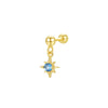 Wholesale Women's Geometric S925 Sterling Silver Electroplated Opal Inlaid Earrings