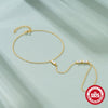 Wholesale Women's Geometric S925 Sterling Silver Electroplated Real Gold Plated Elegant Exquisite Diamond Bracelet