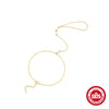 Wholesale Women's Geometric S925 Sterling Silver Electroplated Real Gold Plated Elegant Exquisite Diamond Bracelet
