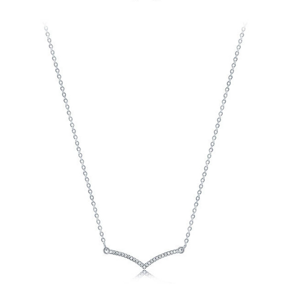 Wholesale Women's Geometric S925 Sterling Silver Microinlay Simulated Diamond Pendant Necklace
