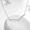 Wholesale Women's Geometric S925 Sterling Silver Microinlay Simulated Diamond Pendant Necklace