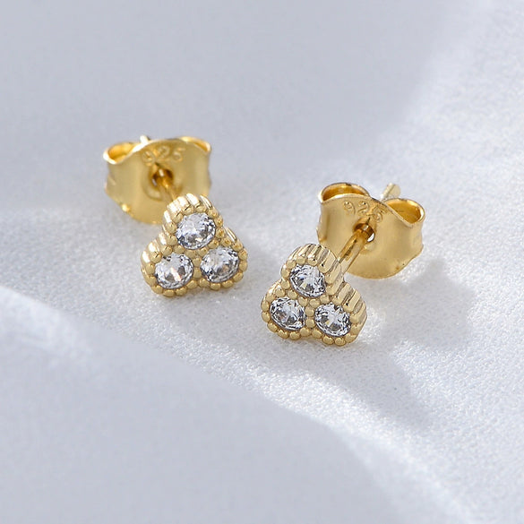 Wholesale Women's Geometric S925 Sterling Silver Micropaved Zircon Earrings