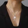 Wholesale Women's Geometric S925 Sterling Silver Necklace With Electroplating Treatment