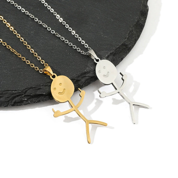 Wholesale Women's Geometric S925 Sterling Silver Necklace With Electroplating Treatment