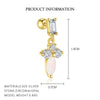 Wholesale Women's Geometric S925 Sterling Silver Opal Earrings With Flash Diamond And Zirconia