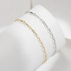 Wholesale Women's Geometric S925 Sterling Silver Paper Clip Chain Anklet Jewelry