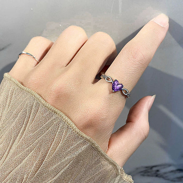 Wholesale Women's Geometric S925 Sterling Silver Ring With Electroplating And Twist Design