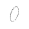 Wholesale Women's Geometric S925 Sterling Silver Ring With Electroplating And Twist Design