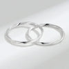 Wholesale Women's Geometric S925 Sterling Silver Ring With Electroplating And Twist Design