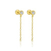 Wholesale Women's Geometric S925 Sterling Silver Tassel Zircon Earrings