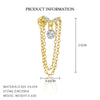 Wholesale Women's Geometric S925 Sterling Silver Tassel Zircon Earrings