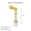 Wholesale Women's Geometric S925 Sterling Silver Tassel Zircon Earrings
