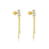 Wholesale Women's Geometric S925 Sterling Silver Tassel Zircon Earrings