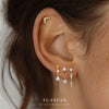Wholesale Women's Geometric S925 Sterling Silver Tassel Zircon Earrings