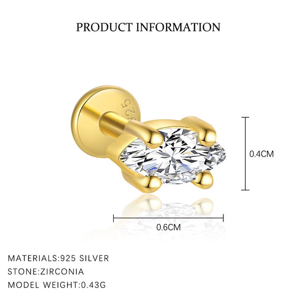Wholesale Women's Geometric S925 Sterling Silver Tassel Zircon Earrings