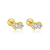 Wholesale Women's Geometric S925 Sterling Silver Tassel Zircon Earrings
