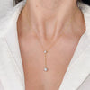 Wholesale Women's Geometric S925 Sterling Silver Yshaped Tassel Diamondencrusted Collarbone Necklace