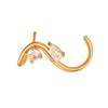 Wholesale Women's Geometric Shaped Copper Electroplated Diamondstudded Sshaped Earrings