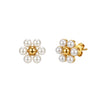 Wholesale Women's Geometric Shell Pearl Earrings With Electroplating Stainless Steel Ear Needles And Original Design