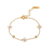 Wholesale Women's Geometric Silver And Titanium Steel Electroplated Bracelet With Original Design