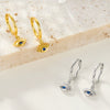 Wholesale Women's Geometric 925 Silver Earrings With Devil's Eye Design And Electroplating Treatment