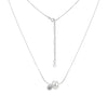 Wholesale Women's Geometric Silver Electroplated Cross Chain Diamond Pearl Clavicle Necklace Minimalist Jewelry