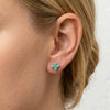 Wholesale Women's Geometric Silver 925 Electroplated Fourleaf Flower Earrings