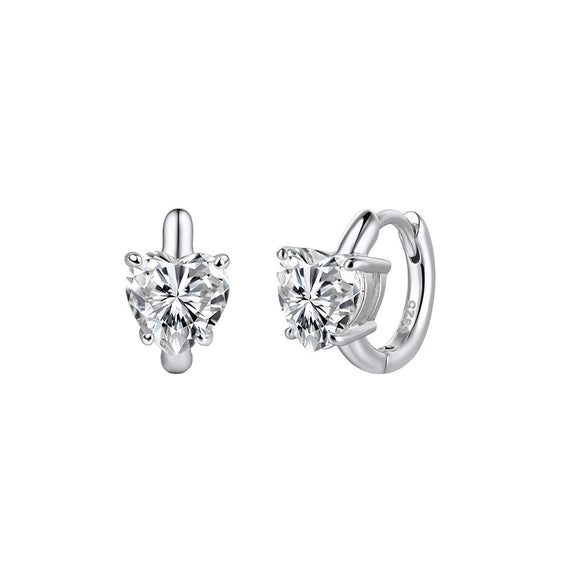 Wholesale Women's Geometric Silver 925 Electroplated Moissanite Zircon Small Diamond Stud Earrings