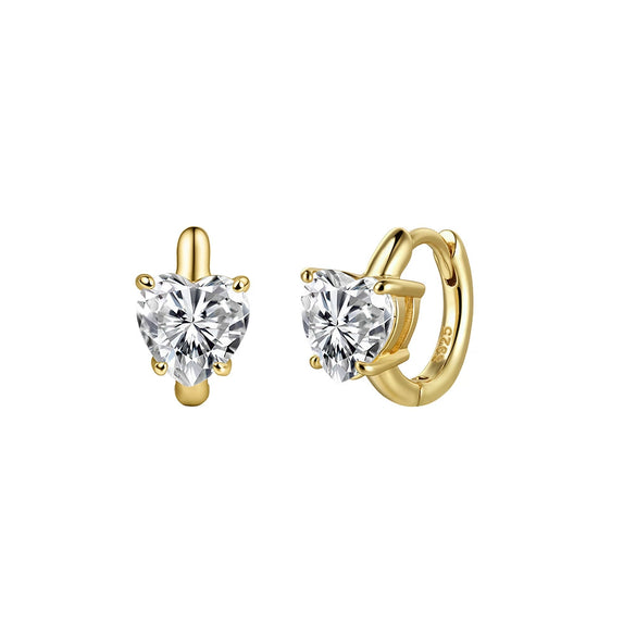 Wholesale Women's Geometric Silver 925 Electroplated Moissanite Zircon Small Diamond Stud Earrings