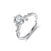 Wholesale Women's Geometric Silver Jewelry Set Electroplated S925 Silver Earrings Necklace And Ring