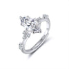 Wholesale Women's Geometric Silver Jewelry Set Electroplated S925 Silver Earrings Necklace And Ring