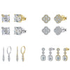 Wholesale Women's Geometric Silver Jewelry Set Electroplated S925 Silver Earrings Necklace And Ring