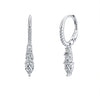 Wholesale Women's Geometric Silver Jewelry Set Electroplated S925 Silver Earrings Necklace And Ring
