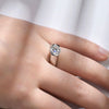 Wholesale Women's Geometric 925 Silver Moissanite Ring With Electroplating Design