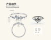 Wholesale Women's Geometric 925 Silver Moissanite Ring With Electroplating Design