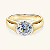 Wholesale Women's Geometric 925 Silver Moissanite Ring With Electroplating Design