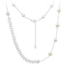 Wholesale Women's Geometric Silver S925 Goldplated Jewelry Set With Wheat Spike And Freshwater Pearl Bracelet Necklace Earrings