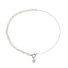 Wholesale Women's Geometric Silver S925 Goldplated Jewelry Set With Wheat Spike And Freshwater Pearl Bracelet Necklace Earrings
