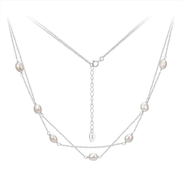 Wholesale Women's Geometric Silver S925 Goldplated Jewelry Set With Wheat Spike And Freshwater Pearl Bracelet Necklace Earrings