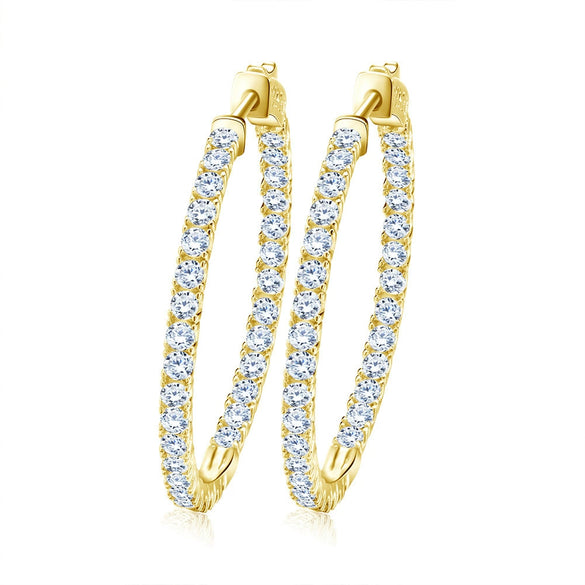 Wholesale Women's Geometric Silver 925 Silver Ear Needle Electroplated Earrings