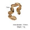 Wholesale Women's Geometric Simple Electroplated Stainless Steel Open Ring Fashion Hand Jewelry
