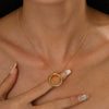 Wholesale Women's Geometric Simple Round Titanium Steel And Stainless Steel Electroplated Clavicle Necklace