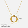 Wholesale Women's Geometric Simple Round Titanium Steel And Stainless Steel Electroplated Clavicle Necklace