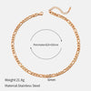 Wholesale Women's Geometric Simple Stainless Steel Electroplated Cuban Chain Necklace