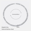 Wholesale Women's Geometric Simple Stainless Steel Electroplated Cuban Chain Necklace