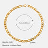 Wholesale Women's Geometric Simple Stainless Steel Electroplated Cuban Chain Necklace