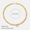 Wholesale Women's Geometric Simple Stainless Steel Electroplated Cuban Chain Necklace