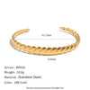 Wholesale Women's Geometric Small Diagonal Pattern 18K Goldplated Stainless Steel Bracelet