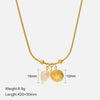 Wholesale Women's Geometric Smiley Pearl Pendant Necklace With Electroplated Stainless Steel And Titanium Steel