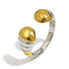 Wholesale Women's Geometric Snake Head Ring Stainless Steel 18K Gold Plated Hand Jewelry